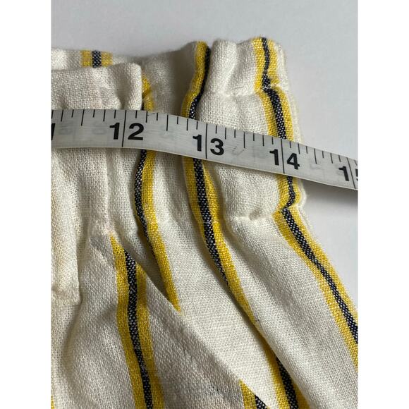 Love Tree Women's Cream Linen Blend Striped Button Accent Mini Skirt Size Medium - Picture 5 of 7